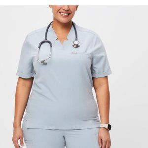 Women's Siaya Scrub Top- Dusty Blue, Medium